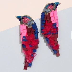 Mignonne Gavigan Bird Earrings Hot Pink - New without tags